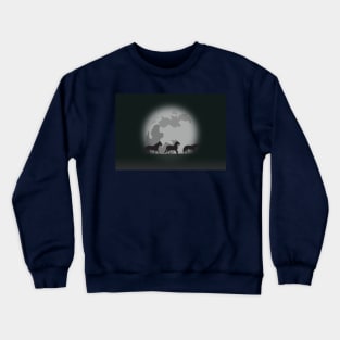 Horses in the moon Crewneck Sweatshirt